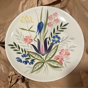 2 REDWING Hand Painted 11” PLATTERS Matching Set MCM Vintage Rare & Hard to Find